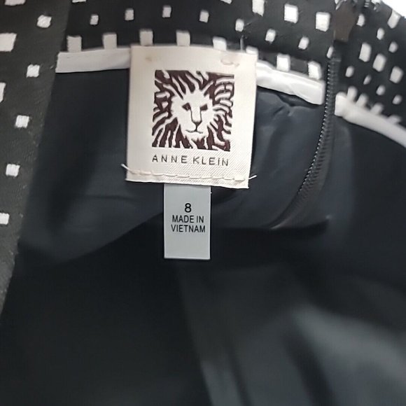 NWT Anne Klein Straight Pencil Skirt Black Geometric Pattern Women's Size 8 - Picture 12 of 16
